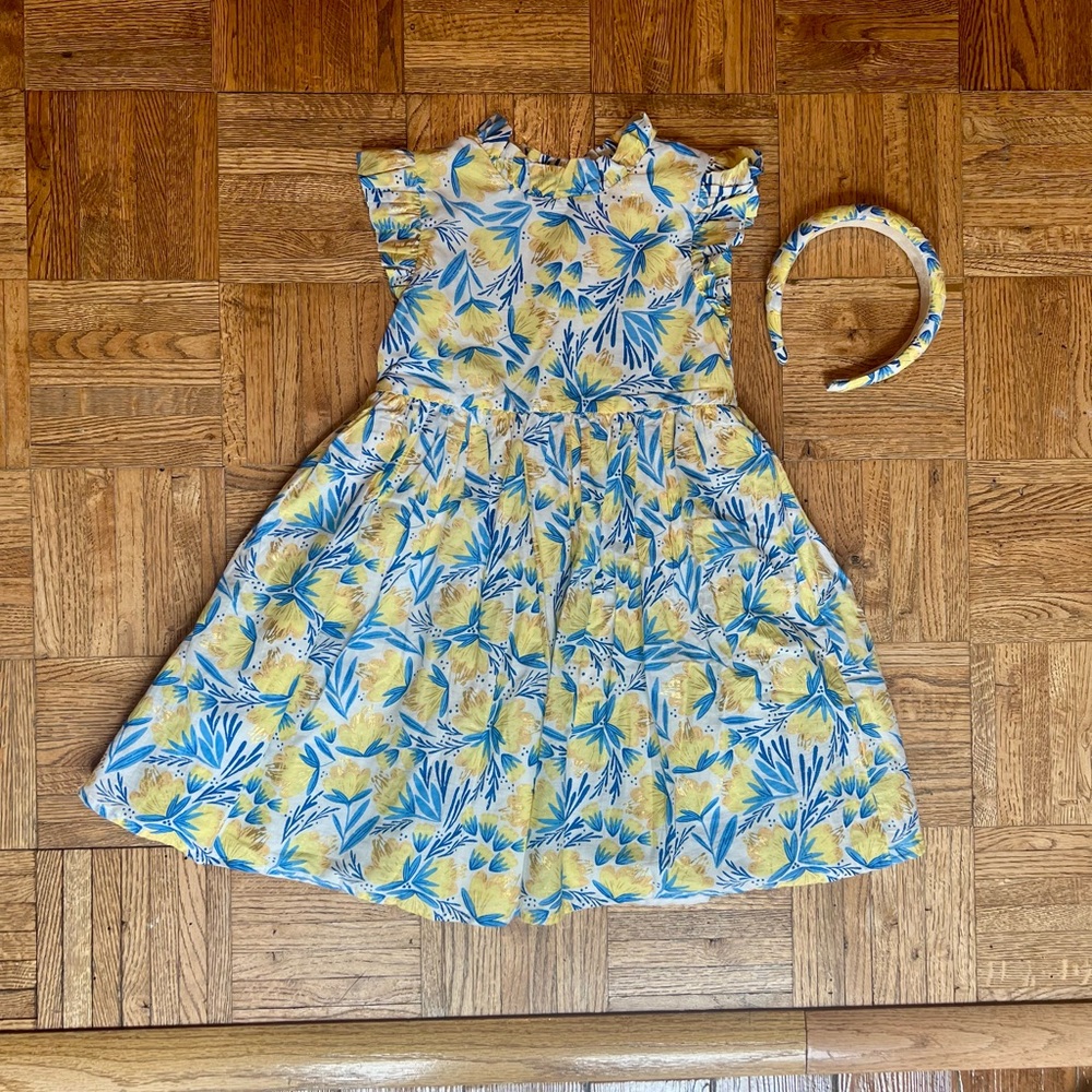 Isaac Mizrahi Blue and White Floral Sundress